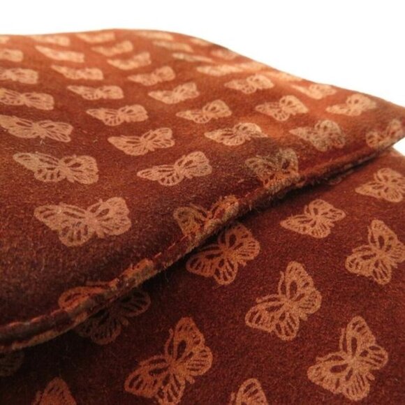 Bottega Veneta Vintage Drawstring Top w Envelope Embossed Orange Butterfly Flap - Picture 11 of 11